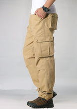 Load image into Gallery viewer, Men's Cargo Pants Mens Casual Multi Pockets Military Plus Size 44 Tactical Pants Men Outwear Cotton Straight Loose Long Trousers