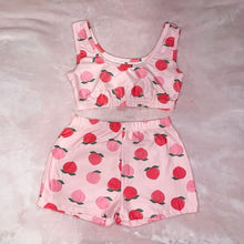 Load image into Gallery viewer, Goocheer Skinny Woman Soft Letter Yes DADDY Print Short Tank Tops + Ladies Female Sexy Shorts Women Casual 2 PCS Sets