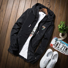 Load image into Gallery viewer, New 2020 Autumn black jacket men thin jackets men casual lover jacket hip hop windbreaker hooded jacket coat zipper parka men