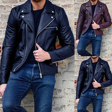 Load image into Gallery viewer, Men Coats Jackets Winter Faux Leather Mens Jackets and Coats Men Warm Hip Popping Jacket Men's Clothing