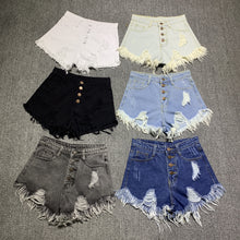 Load image into Gallery viewer, female fashion casual summer cool women denim Shorts high waists fur-lined leg-openings Plus size sexy short Jeans