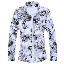 Load image into Gallery viewer, 2020 Autumn Spring Clothes Shirt Men Long Sleeves Big Size M-5XL 6XL 7XL Print Hawaiian Beach Casual Floral Shirt For Man