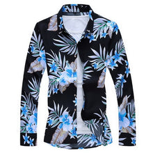 Load image into Gallery viewer, 2020 Autumn Spring Clothes Shirt Men Long Sleeves Big Size M-5XL 6XL 7XL Print Hawaiian Beach Casual Floral Shirt For Man