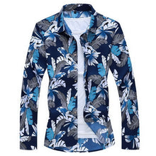 Load image into Gallery viewer, 2020 Autumn Spring Clothes Shirt Men Long Sleeves Big Size M-5XL 6XL 7XL Print Hawaiian Beach Casual Floral Shirt For Man