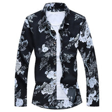 Load image into Gallery viewer, 2020 Autumn Spring Clothes Shirt Men Long Sleeves Big Size M-5XL 6XL 7XL Print Hawaiian Beach Casual Floral Shirt For Man