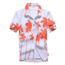 Load image into Gallery viewer, 2019 Fashion Mens Short Sleeve Hawaiian Shirt Fast drying Plus Size Asian Size M-5XL Summer Casual Floral Beach Shirts For Men