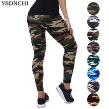 Load image into Gallery viewer, YSDNCHI 2020 Camouflage Womens for leggins Graffiti Style Slim Stretch Trouser Army Green Leggings Deportes Pants K085