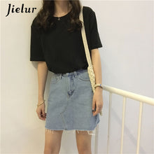 Load image into Gallery viewer, Jielur Tee Shirt 15 Solid Color Basic T Shirt Women Casual O-neck Harajuku Summer Top Korean Hipster White Tshirt S-XL