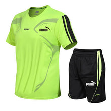 Load image into Gallery viewer, Summer Tracksuit Men Sweat Suit Fashion Casual Men's Sets Mens Clothes Quick Drying T Shirt Short Pants Brand Men's Sportsuits