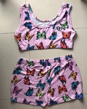 Load image into Gallery viewer, Goocheer Skinny Woman Soft Letter Yes DADDY Print Short Tank Tops + Ladies Female Sexy Shorts Women Casual 2 PCS Sets