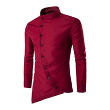 Load image into Gallery viewer, Fashion Button Business Men Shirts Autumn Two Ply Tee Camisas Hombre Breatheable Chemise Homme Slim Fit Office Shirts Men Dress