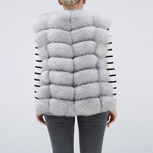 Load image into Gallery viewer, Natural fox fur vest ladies winter autumn coat warm vest made of natural fur women's vest real fur vest genuine fur coat fur ves