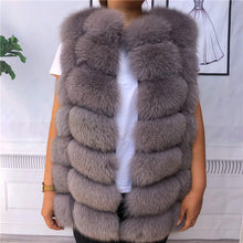 Load image into Gallery viewer, Natural fox fur vest ladies winter autumn coat warm vest made of natural fur women's vest real fur vest genuine fur coat fur ves