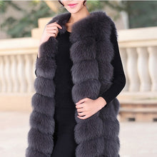 Load image into Gallery viewer, Natural fox fur vest ladies winter autumn coat warm vest made of natural fur women's vest real fur vest genuine fur coat fur ves