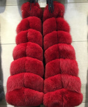Load image into Gallery viewer, Natural fox fur vest ladies winter autumn coat warm vest made of natural fur women's vest real fur vest genuine fur coat fur ves