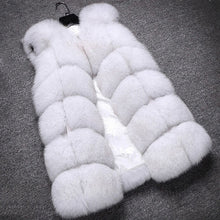 Load image into Gallery viewer, Natural fox fur vest ladies winter autumn coat warm vest made of natural fur women's vest real fur vest genuine fur coat fur ves