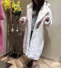 Load image into Gallery viewer, 100% Alpaca Real Fur Coat Women Winter Suit Collar Long Nature Teddy Bear Fur Coats Overcoat Female Genuine Furs Jacket