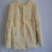 Load image into Gallery viewer, New fashion fur coat pure natural rabbit fur short coat mink coat