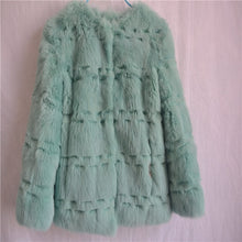 Load image into Gallery viewer, New fashion fur coat pure natural rabbit fur short coat mink coat