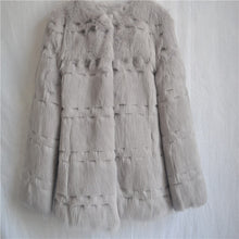 Load image into Gallery viewer, New fashion fur coat pure natural rabbit fur short coat mink coat