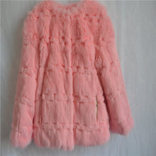Load image into Gallery viewer, New fashion fur coat pure natural rabbit fur short coat mink coat