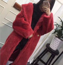 Load image into Gallery viewer, 100% Alpaca Real Fur Coat Women Winter Suit Collar Long Nature Teddy Bear Fur Coats Overcoat Female Genuine Furs Jacket
