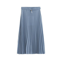 Load image into Gallery viewer, INMAN Spring Autumn High Waist Slim Literary Retro Casual All-match Women A-line Pleated Long Skirt

