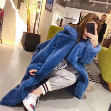 Load image into Gallery viewer, 100% Alpaca Real Fur Coat Women Winter Suit Collar Long Nature Teddy Bear Fur Coats Overcoat Female Genuine Furs Jacket
