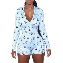 Load image into Gallery viewer, 2020 Hot Sale Womens Jumpsuit Sleepwear Fashion Floral Long Sleeve V Neck Bodycon Jumpsuit Bodysuit Romper Shorts Pants Overalls
