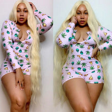 Load image into Gallery viewer, 2020 Hot Sale Womens Jumpsuit Sleepwear Fashion Floral Long Sleeve V Neck Bodycon Jumpsuit Bodysuit Romper Shorts Pants Overalls
