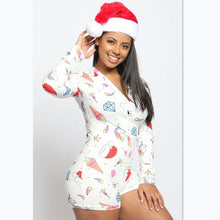 Load image into Gallery viewer, 2020 Hot Sale Womens Jumpsuit Sleepwear Fashion Floral Long Sleeve V Neck Bodycon Jumpsuit Bodysuit Romper Shorts Pants Overalls

