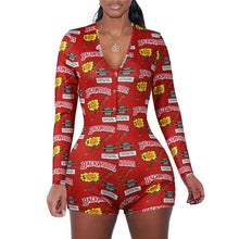 Load image into Gallery viewer, 2020 Hot Sale Womens Jumpsuit Sleepwear Fashion Floral Long Sleeve V Neck Bodycon Jumpsuit Bodysuit Romper Shorts Pants Overalls
