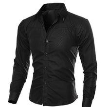 Load image into Gallery viewer, HEFLASHOR Spring Summer Long Sleeve Formal Shirts Men Solid Slim Basic Turn-down Collar Business Dress Shirts Camisas Masculina
