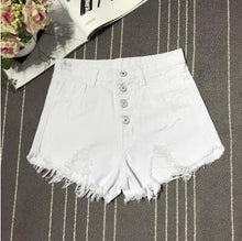 Load image into Gallery viewer, female fashion casual summer cool women denim Shorts high waists fur-lined leg-openings Plus size sexy short Jeans

