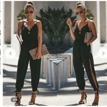 Load image into Gallery viewer, Women Floral Baggy Trousers Overalls Pants Solid Romper Jumpsuit Off Shoulder V Neck Bodycon Skinny Jumpsuit Romper Clubwear
