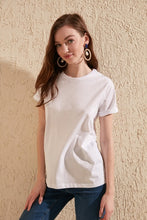 Load image into Gallery viewer, Trendyol Women 100% Cotton Single Jersey Cycling Neck Basic Knitted T-Shirts TWOSS20TS0133
