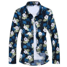 Load image into Gallery viewer, 2020 Autumn Spring Clothes Shirt Men Long Sleeves Big Size M-5XL 6XL 7XL Print Hawaiian Beach Casual Floral Shirt For Man
