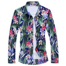 Load image into Gallery viewer, 2020 Autumn Spring Clothes Shirt Men Long Sleeves Big Size M-5XL 6XL 7XL Print Hawaiian Beach Casual Floral Shirt For Man
