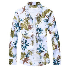 Load image into Gallery viewer, 2020 Autumn Spring Clothes Shirt Men Long Sleeves Big Size M-5XL 6XL 7XL Print Hawaiian Beach Casual Floral Shirt For Man
