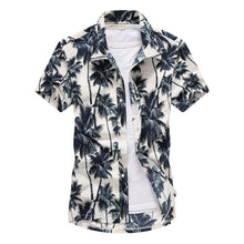 Load image into Gallery viewer, 2019 Fashion Mens Short Sleeve Hawaiian Shirt Fast drying Plus Size Asian Size M-5XL Summer Casual Floral Beach Shirts For Men
