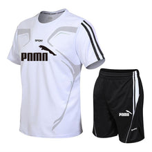 Load image into Gallery viewer, Summer Tracksuit Men Sweat Suit Fashion Casual Men's Sets Mens Clothes Quick Drying T Shirt Short Pants Brand Men's Sportsuits
