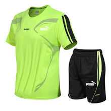 Load image into Gallery viewer, Summer Tracksuit Men Sweat Suit Fashion Casual Men's Sets Mens Clothes Quick Drying T Shirt Short Pants Brand Men's Sportsuits
