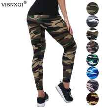 Load image into Gallery viewer, VISNXGI New Fashion 2020 Camouflage Printing Elasticity Leggings Camouflage Fitness Pant Legins Casual Milk Legging For Women
