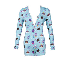 Load image into Gallery viewer, 2020 Hot Sale Womens Jumpsuit Sleepwear Fashion Floral Long Sleeve V Neck Bodycon Jumpsuit Bodysuit Romper Shorts Pants Overalls
