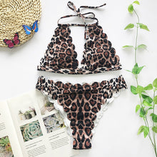 Load image into Gallery viewer, Peachtan Sexy ribbed swimsuit female Bandeau bikini set 2020 Solid white swimwear women Swimming suit Bathers bathing suit new
