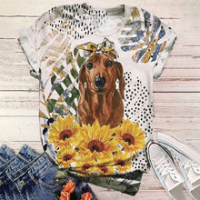 Load image into Gallery viewer, Plus Size Women Short Sleeve 3D Animal Printed O-Neck Tops Tee T-Shirt Remeras Mujer Tallas Grandes Mujer#s
