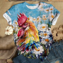 Load image into Gallery viewer, Plus Size Women Short Sleeve 3D Animal Printed O-Neck Tops Tee T-Shirt Remeras Mujer Tallas Grandes Mujer#s
