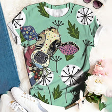 Load image into Gallery viewer, Plus Size Women Short Sleeve 3D Animal Printed O-Neck Tops Tee T-Shirt Remeras Mujer Tallas Grandes Mujer#s
