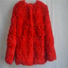 Load image into Gallery viewer, New fashion fur coat pure natural rabbit fur short coat mink coat
